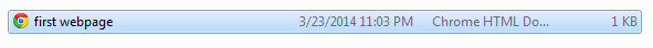 first webpage html file